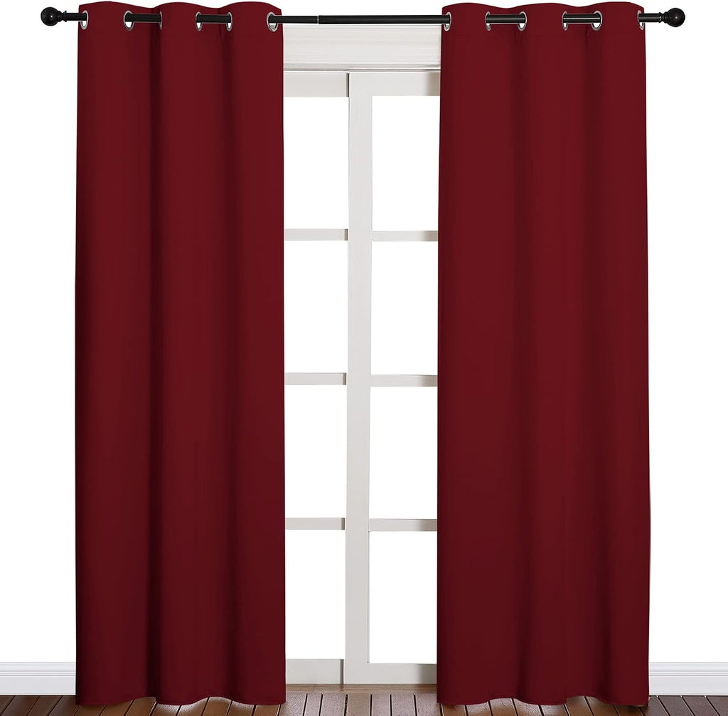 NICETOWN Home Decorations Thermal Insulated Solid Grommet Top Blackout Living Room Curtains/Drapes for Christmas & Thanksgiving Gift (1…