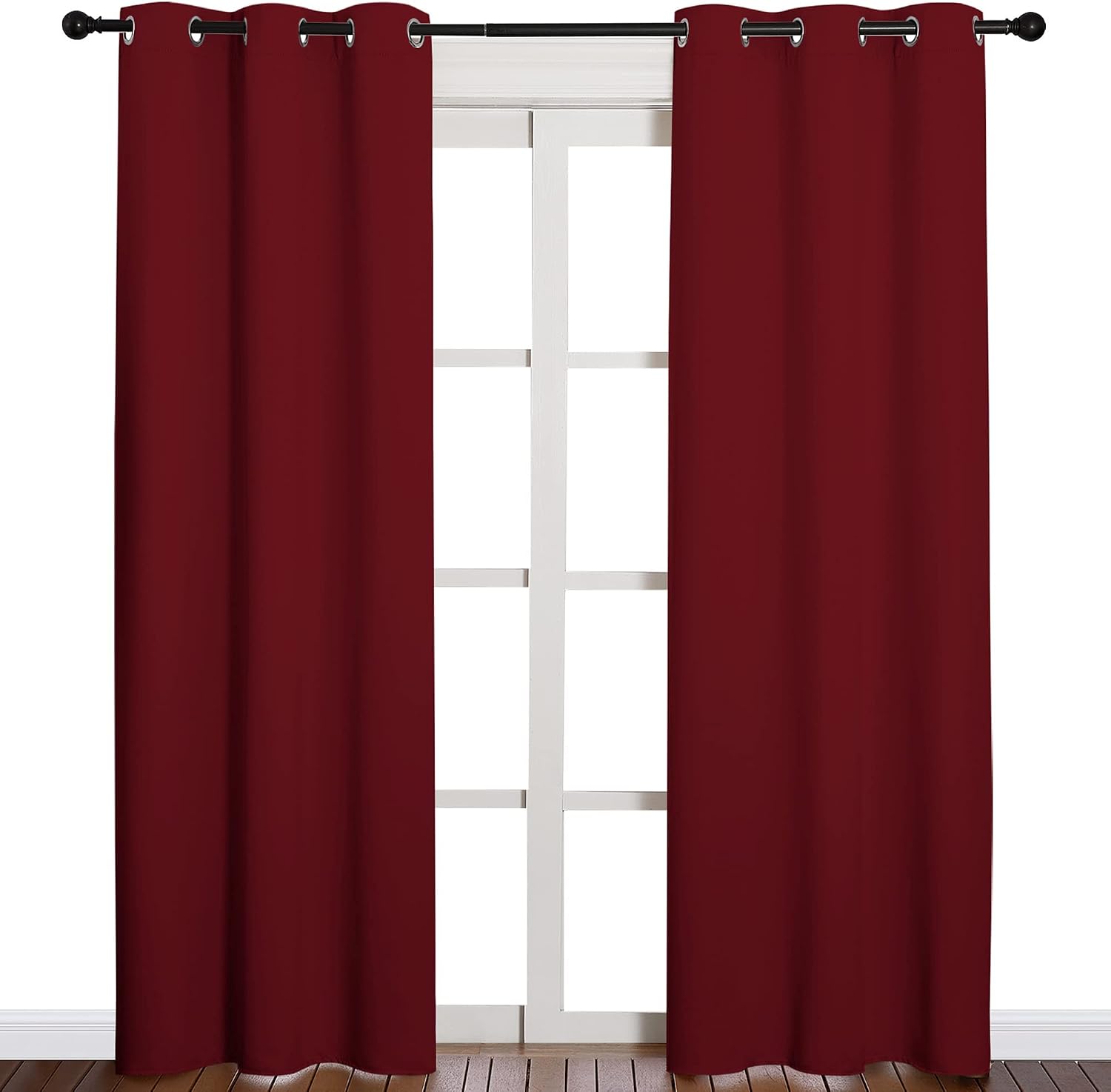 NICETOWN Home Decorations Thermal Insulated Solid Grommet Top Blackout Living Room Curtains/Drapes for Christmas & Thanksgiving Gift (1…