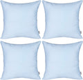 Thmyo 4-Pack 100% Cotton Comfortable Solid Decorative Throw Pillow Case, Square Cushion Cover Pillowcase Sublimation Blank Pillow Covers DI…