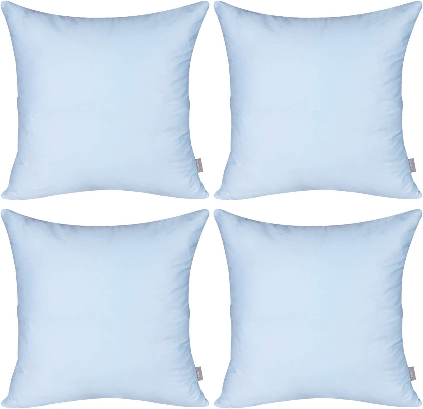 Thmyo 4-Pack 100% Cotton Comfortable Solid Decorative Throw Pillow Case, Square Cushion Cover Pillowcase Sublimation Blank Pillow Covers DI…