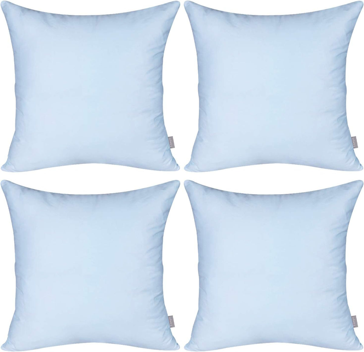 Thmyo 4-Pack 100% Cotton Comfortable Solid Decorative Throw Pillow Case, Square Cushion Cover Pillowcase Sublimation Blank Pillow Covers DI…