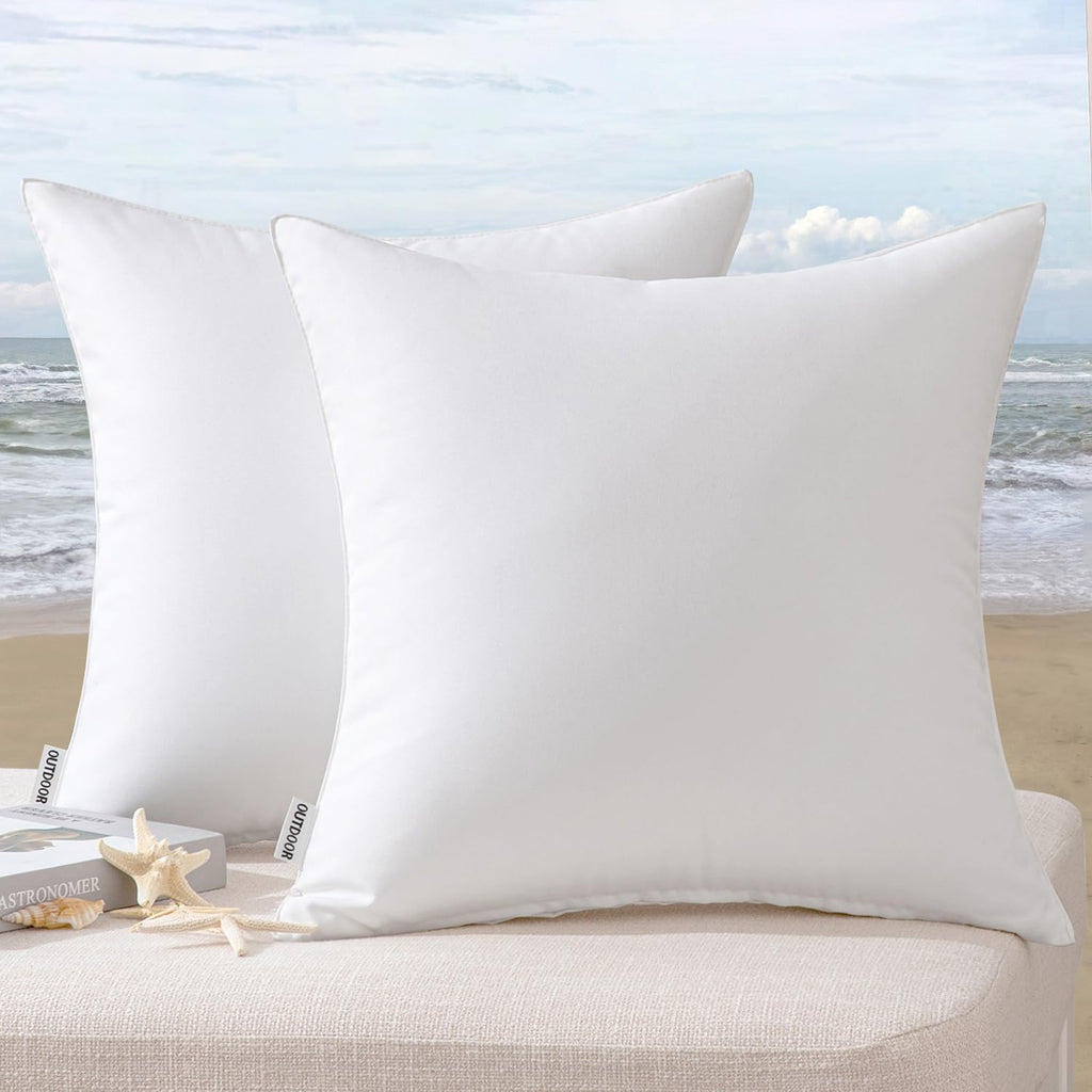 MIULEE Pack of 2 Decorative Outdoor Waterproof Pillow Covers Square Garden Cushion Sham Throw Pillowcase Shell for Spring Patio Tent…