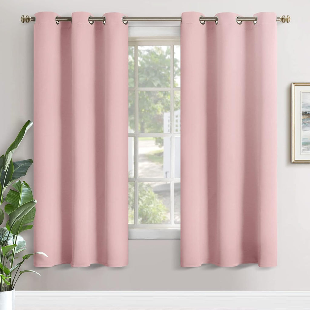 YoungsTex Baby Pink Room Darkening Curtains 72 Inches Length for Nursery - Thermal Insulated with Grommet Blackout Drapes for Girl Bedroom,…