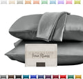 Elegantcomfort Elegant Comfort Silky and Luxurious 2-Piece Satin Pillowcase Set for Healthier Skin and Hair, Hidden Zipper Closure and Beau…