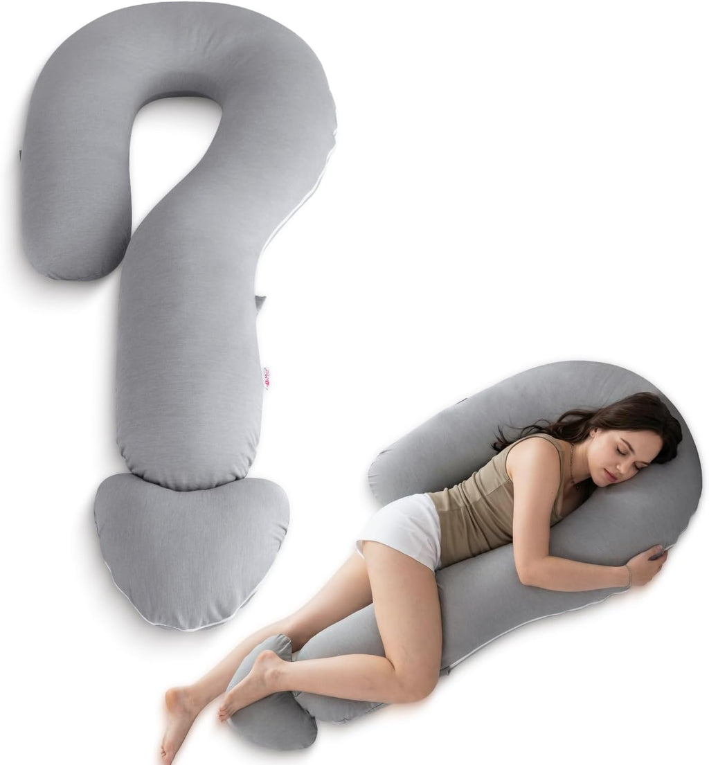 Meiz Question Mark Body Pillow for Adults & Couples - Silky Soft Cover, Cooling Full Body Support for Side Sleepers, Back & Pregnancy, with…