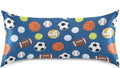 Sports Balls Blue Pillow Covers Silk Pillowcase for Hair and Skin Soft Breathable Smooth Cooling Satin Pillowcase King Size Pillow Case…
