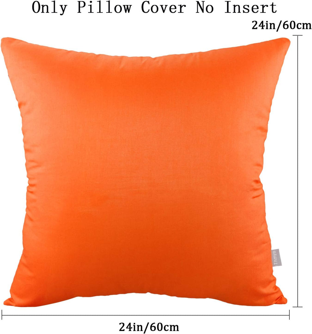 Thmyo 4-Pack 100% Cotton Comfortable Solid Decorative Throw Pillow Case Square Cushion Cover Pillowcase Sublimation Blank Pillow Covers Tha…