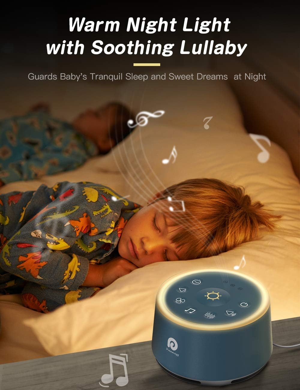 Dreamegg D1 Sound Machine - White Noise Machine with Baby Night Light for Sleeping, High Fidelity Sounds, Timer & Memory Feature, Sound…
