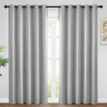 Yakamok Blackout Curtains Room Darkening Thermal Insulated Window Panels, Solid Grommet Top Drapes for Bedroom/Living Room(62Wx84L, Light…