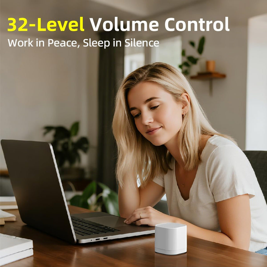 SleeZOO Portable Sound Machine for Sleep Mini White Noise Machine for Baby Kids Adults with 30 Soothing Sounds 4 Timers 32 Volume Levels…