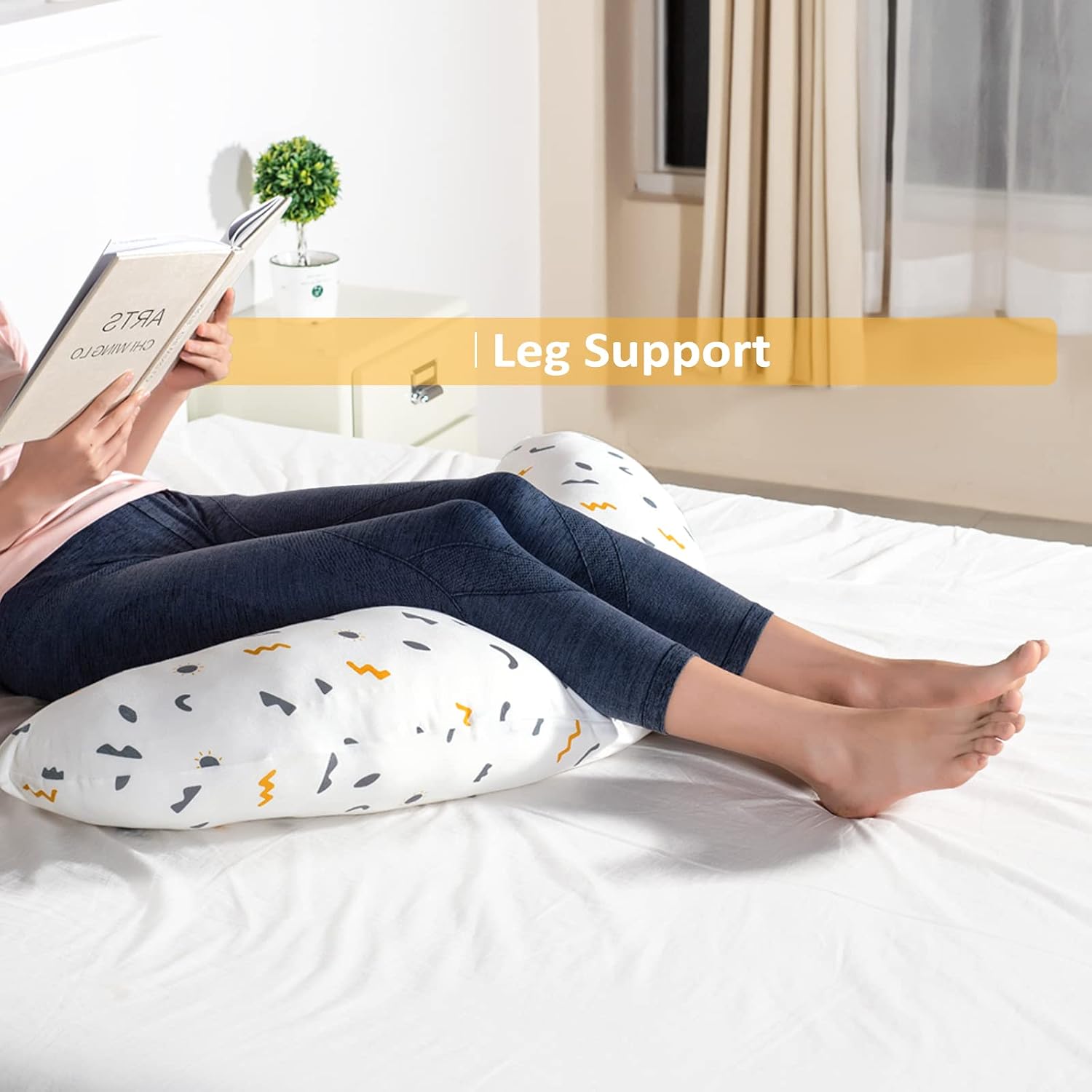 BYRIVER Firm C Shaped Pregnancy Pillows for Sleeping, Belly Hip Leg Knee Support Side Sleeper Body Pillow, Cuddle Snuggle Maternity…