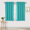 DWCN Blackout Curtains for Living Room Thermal Insulated, Energy Saving & Noise Reducing Bedroom Curtains, Peacock Blue, W 52x L 45 Inch…