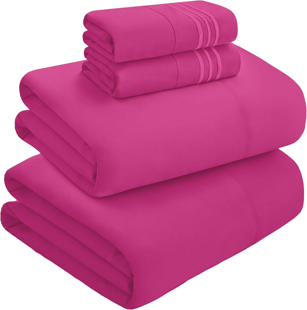 MocassiLuxuryBedding Mocassi Cal King Size 4-Piece Bed Sheet Set - 1800 Hotel Quality Microfiber 18-24 Inches Extra Deep Pocket Fitted Shee…