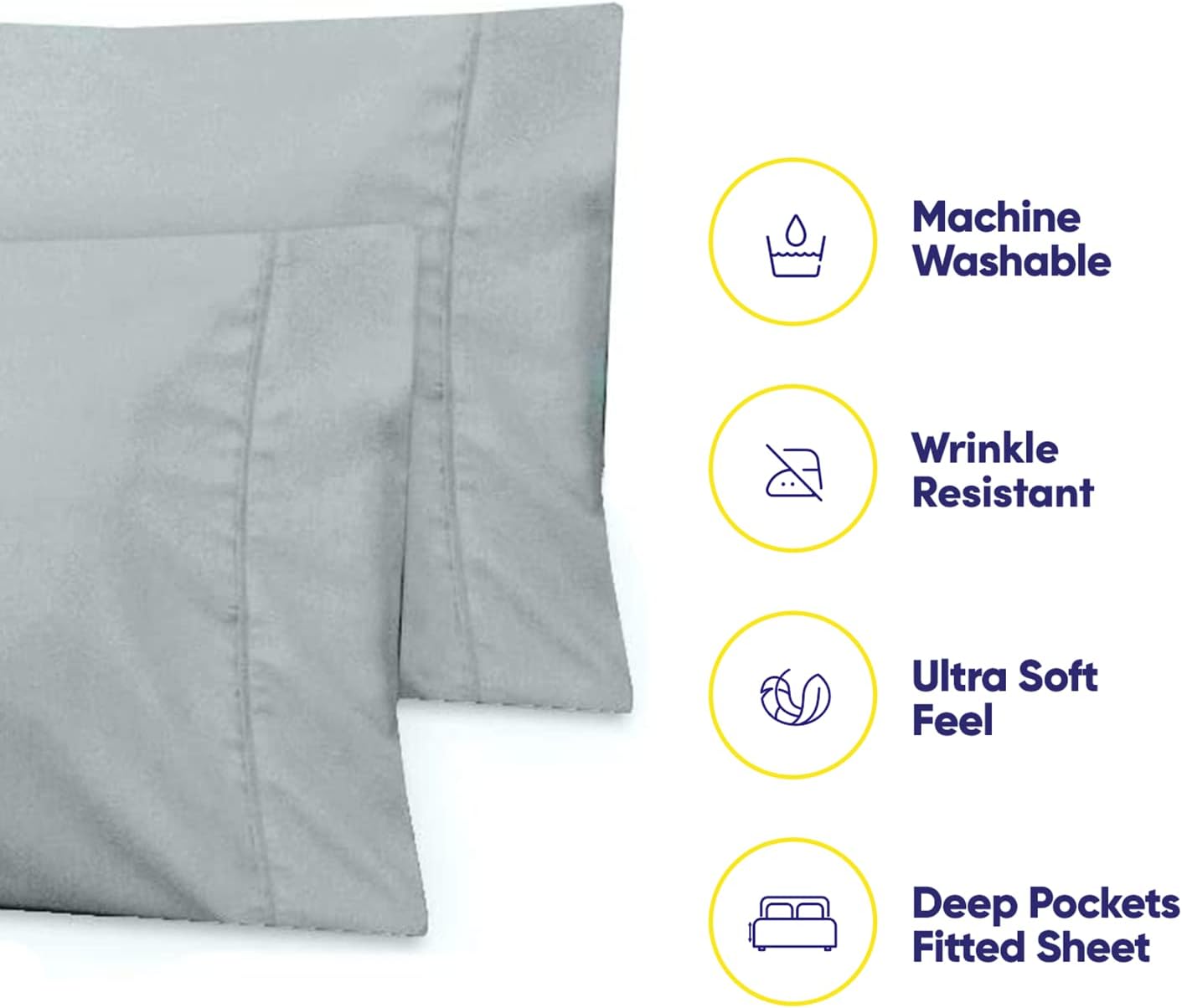 Queen Sheets Blue Porclain - 6 Piece 1500 Supreme Collection Fine Brushed Microfiber Deep Pocket Queen Sheet Set Bedding - 2 Extra Pillow…