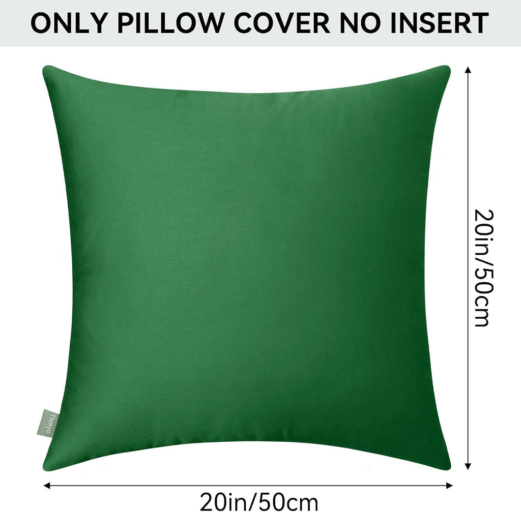 Thmyo 4-Pack 100% Cotton Comfortable Solid Decorative Throw Pillow Case Square Cushion Cover Sublimation Blank Pillow Covers DIY Throw Pill…