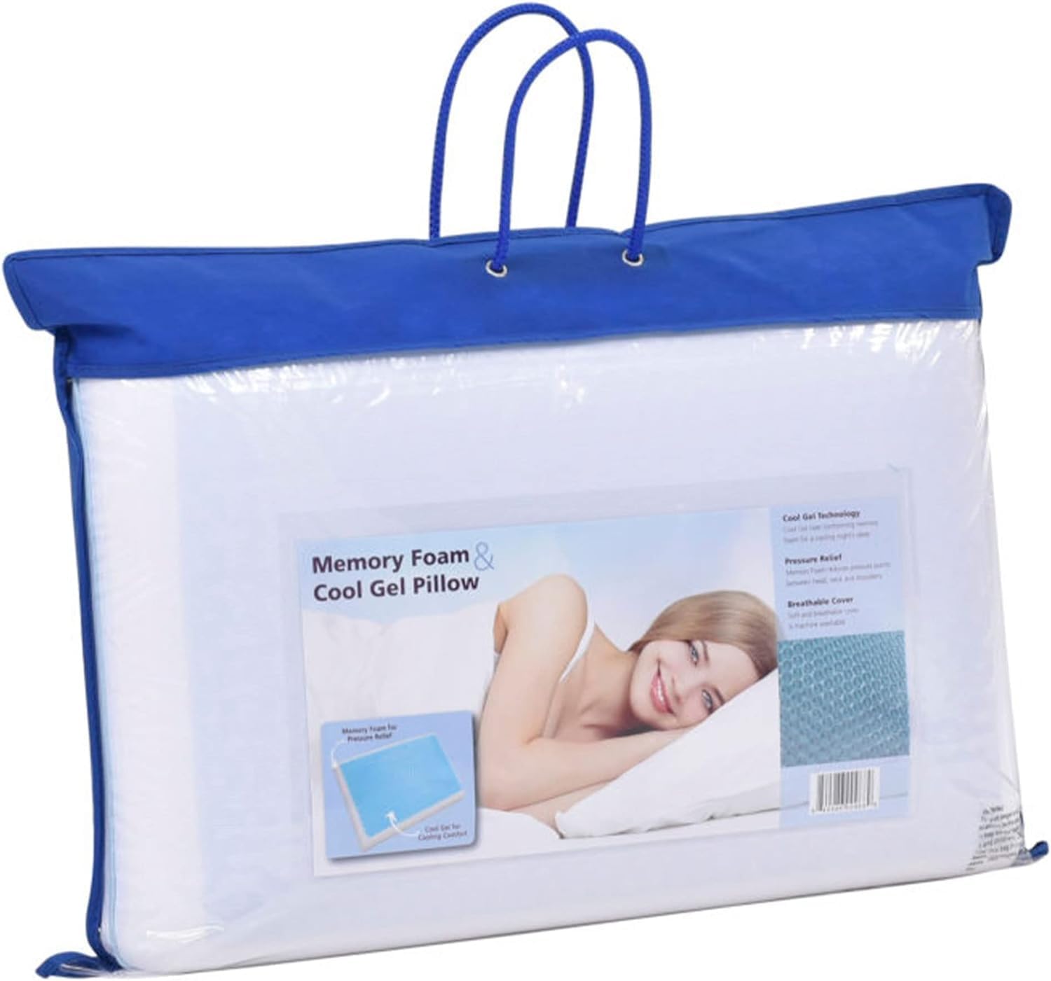 Coolgel Cool Gel Cooling Pillow for Sleeping, Standard Size Cooling Memory Foam Pillow for Hot Sleepers, Reversible Ergonomic Design, Press…