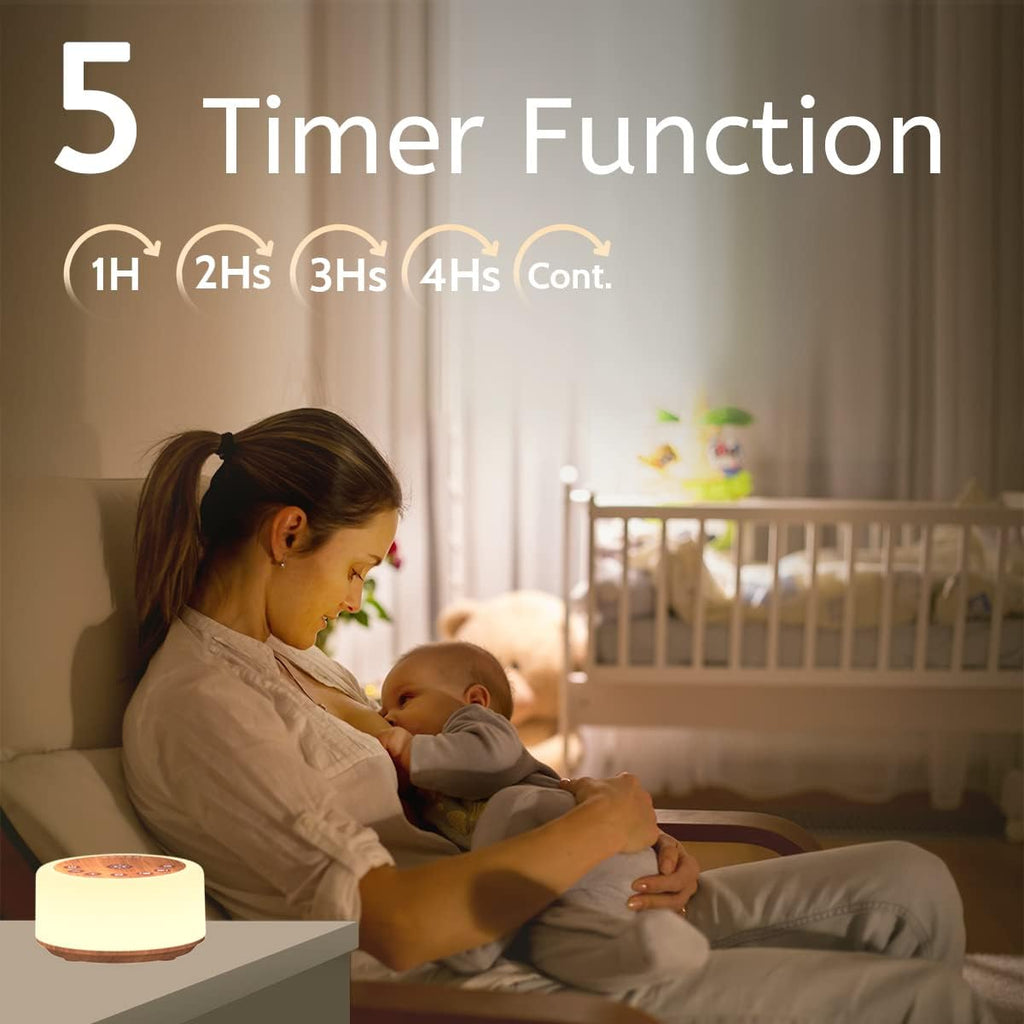 ColourNoise Soother Sleep Sound Machine Night Light White Noise Machine with 30 Soothing Sounds & 12 Color Night Lights for Baby Kids Adult…