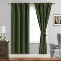 Jiuzhen Blackout Curtains for Bedroom– Thermal Insulated, Noise Reducing Room Darkening Rod Pocket Curtains for Living Room, Set of 2 Panels…
