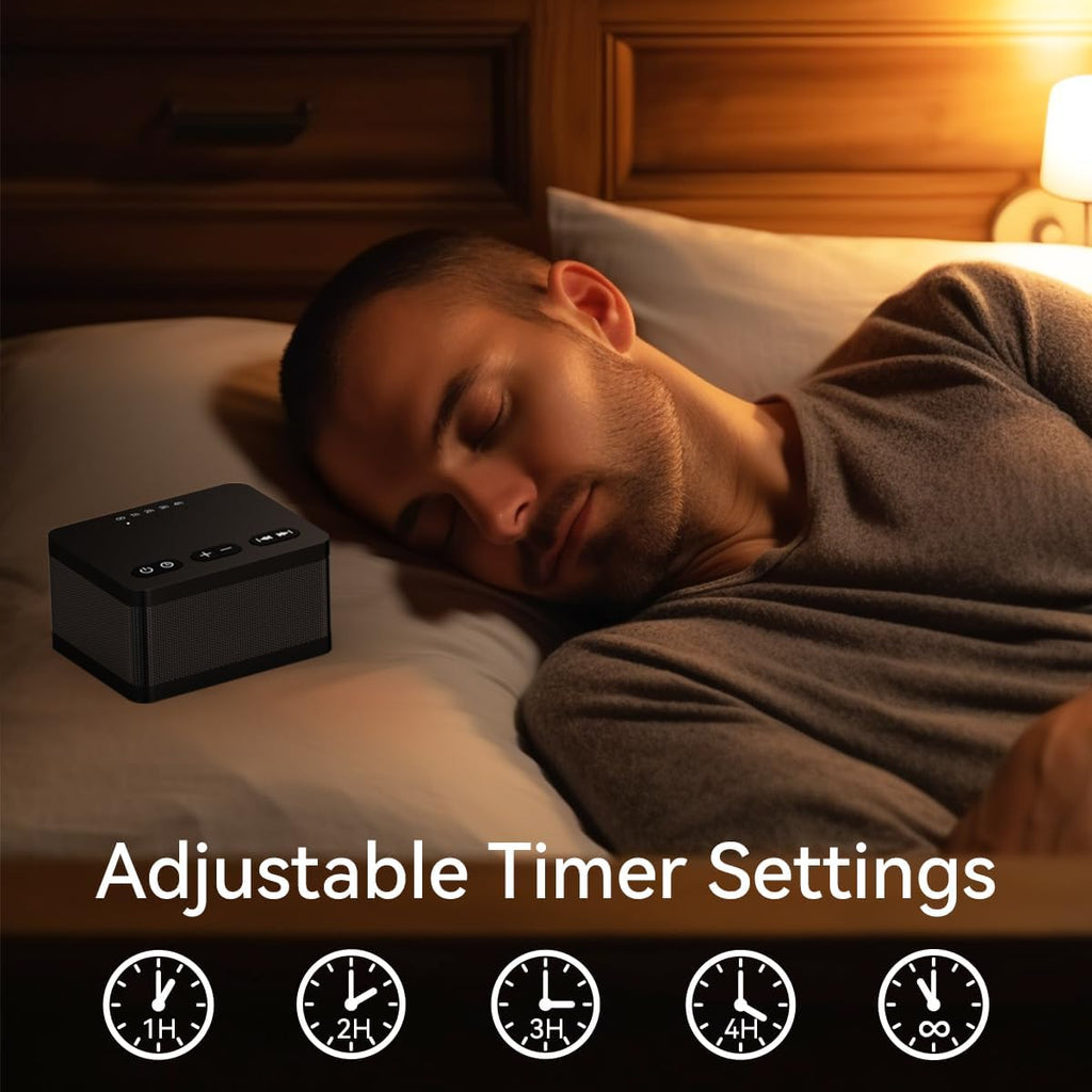 DailyBody Sound Machine White Noise Machine with 30 Natural Soothing Sounds 32 Levels Volume 5 Timers Memory Function Effectively Blocks No…