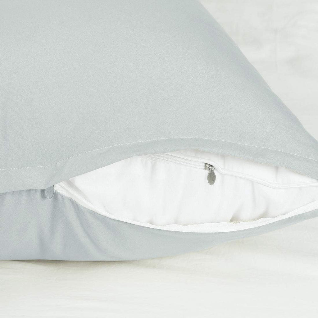 uxcell Soft Microfiber Body Pillow Cover with Zipper Closure, Long Pillow Cases for Body Pillows Weave for 90 GSM Polyester, Light Gray Bod…