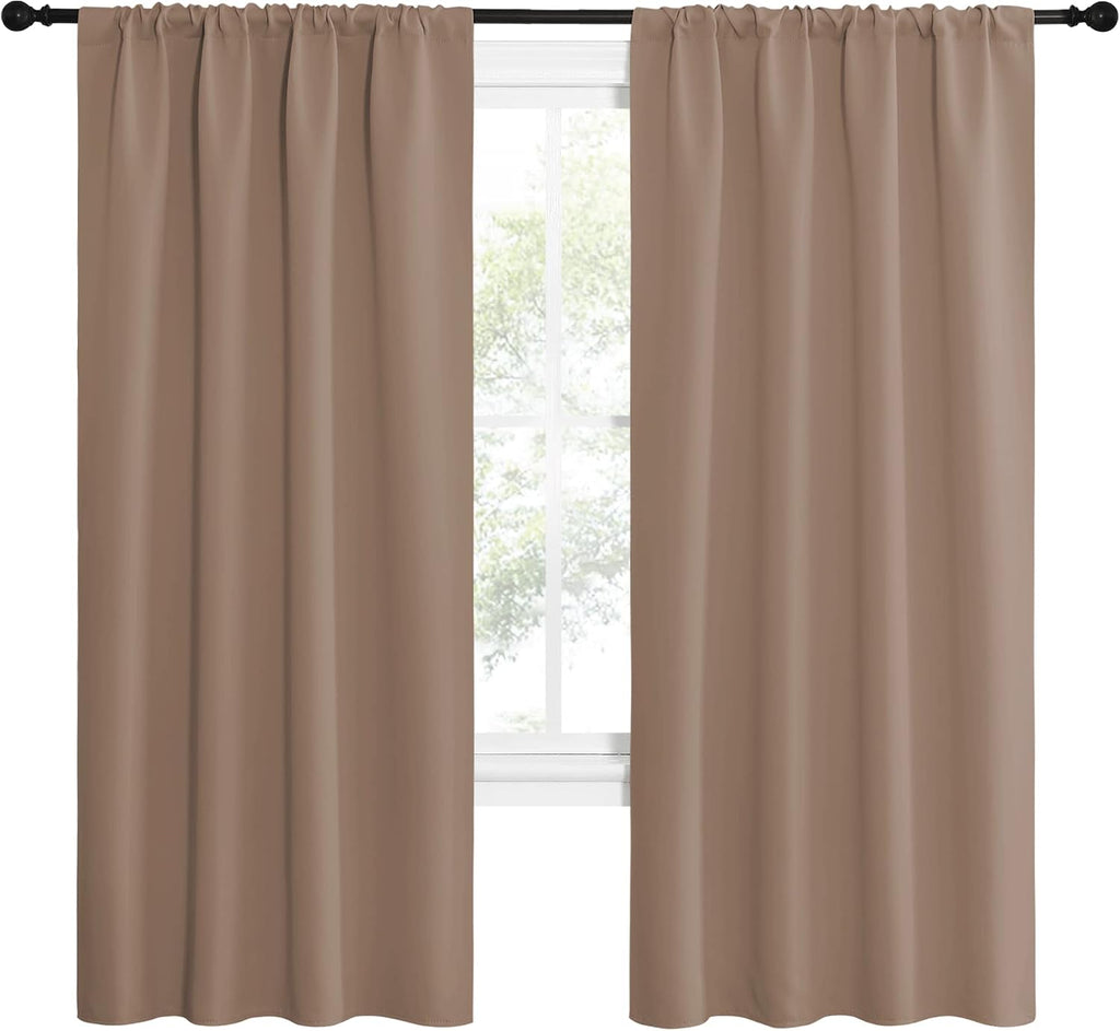 NICETOWN Kids Blackout Curtain Panels - Window Treatment Thermal Insulated Rod Pocket Blackout Drapes for Bedroom (Set of 2, 42 by 72…