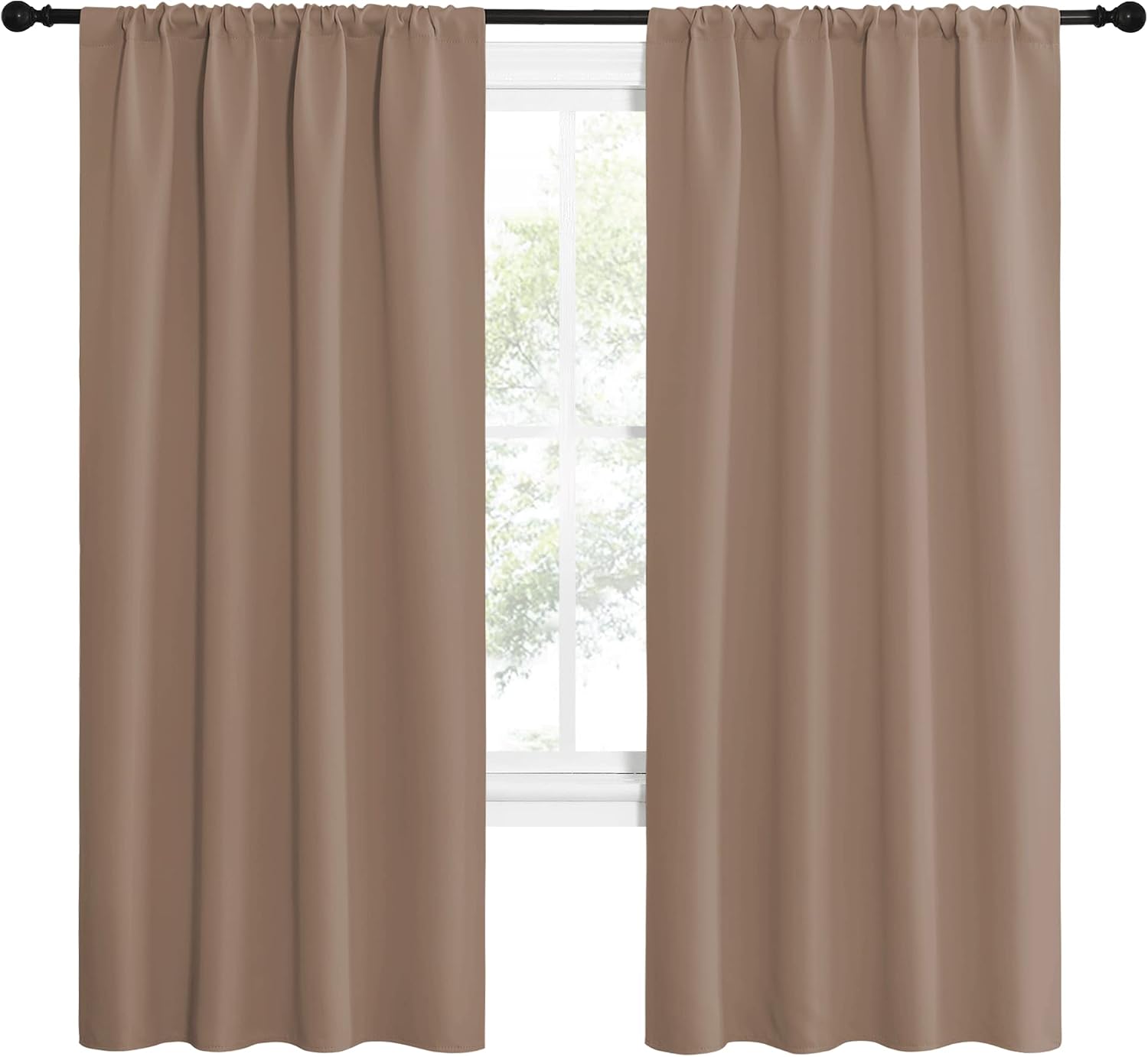 NICETOWN Kids Blackout Curtain Panels - Window Treatment Thermal Insulated Rod Pocket Blackout Drapes for Bedroom (Set of 2, 42 by 72…