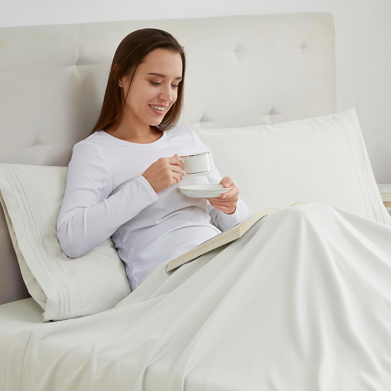 Nestl Off White King Pillow Cases 2 – Soft King Size Pillow Case, 1800 Brushed Microfiber Pillowcases, Envelope Closure Pillowcase, King Pi…