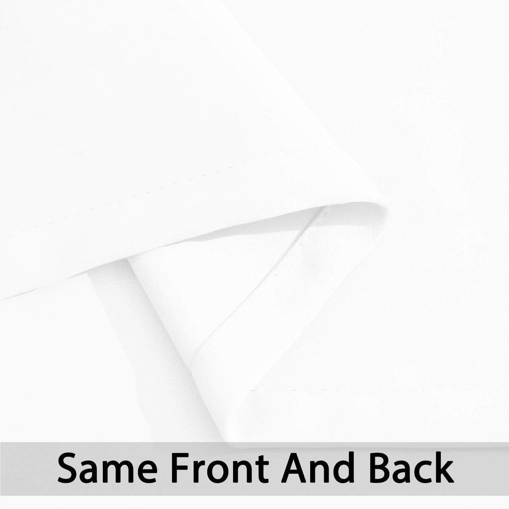 Yakamok White Thermal Insulated Curtains 84 Inch Length Solid Grommet Top Window Treatment Curtain Light Blocking Room Darkening Drapes…