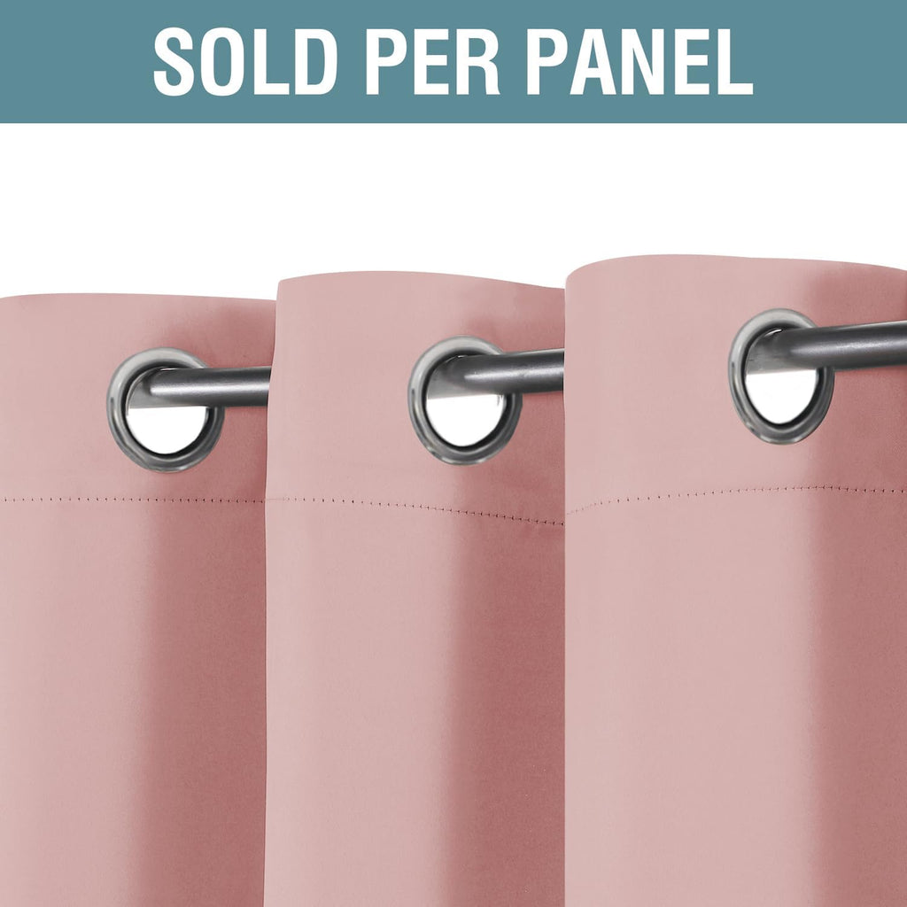 H.VERSAILTEX Pink Blackout Curtain for Living Room Thermal Insulated Window Treatment Curtain 90 inch Length Energy Saving Soli…