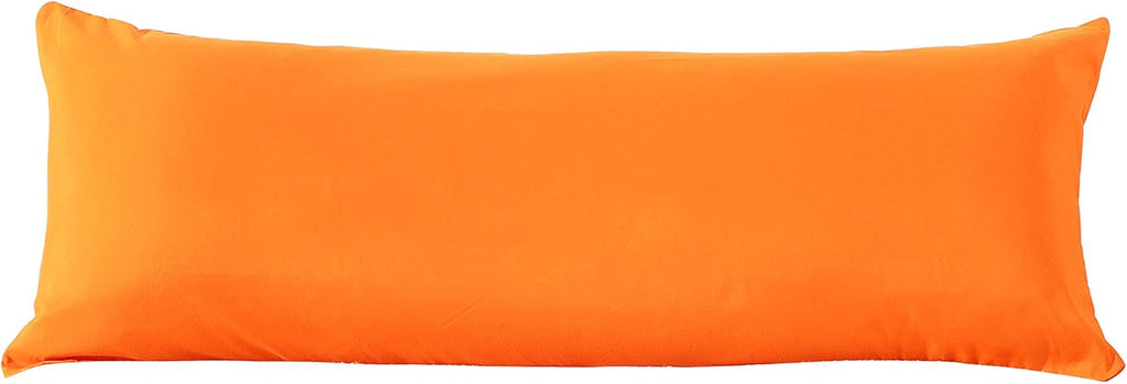 Evolive Ultra Soft Microfiber Body Pillow Cover/Pillowcases 21"x54" with Hidden Zipper Closure (21"x54" Body Pillow Cover, Orange)