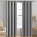 H.VERSAILTEX Grey Blackout Curtains for Bedroom Thermal Insulated Room Darkening Blackout Curtain Panel for Door, Window Panel…