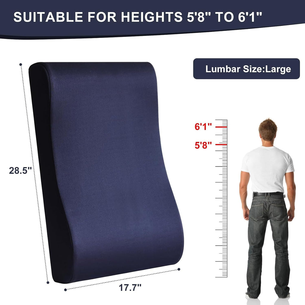 2-in-1 Neck Pillow Lumbar Support Pillow for Recliner Couch& Glider Chair - High Resilient Foam Ergonomic Back Support for High-Back…