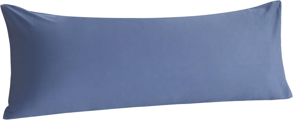 Ntbay Cotton Body Pillowcase - Envelope Closure 20x54 Pillowcase, Breathable and Soft Bed Pillow Case, Denim Blue Cotton Blue