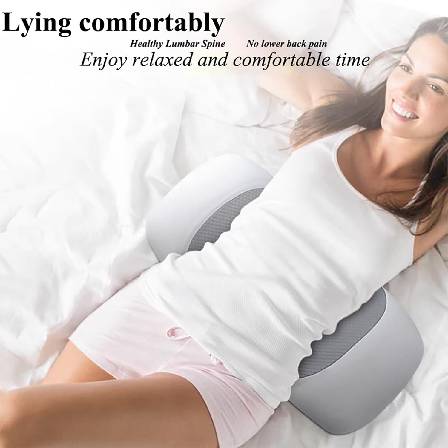 LittleSlowDuck Lumbar Support Pillow for Sleeping, Memory Foam Lower Back Bed Rest Support Pillows for Car Bed, Couch, Waist Support…