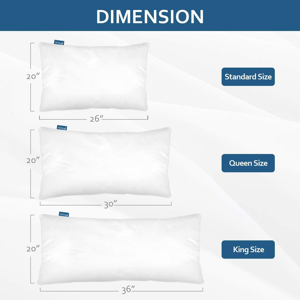 Queen Pillow Protectors with Zipper 4 Pack Queen Size 20 x 30 inch Waterproof Pillow Case Protector Down Feather Proof Pillow Covers…