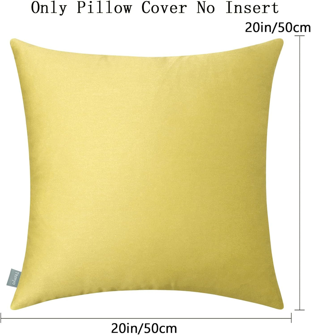 Thmyo 4-Pack 100% Cotton Comfortable Solid Decorative Throw Pillow Case, Square Cushion Cover Pillowcase Sublimation Blank Pillow Covers DI…