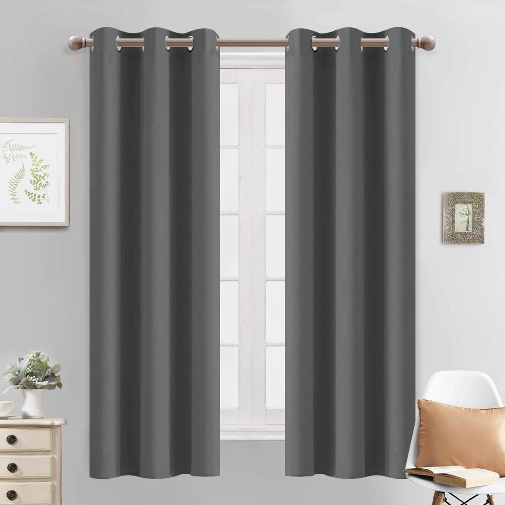 Yakamok Blackout Curtains for Bedroom - Grommet Thermal Insulated Room Darkening Curtains for Living Room, Set of 2 Panels (38W x 63L…