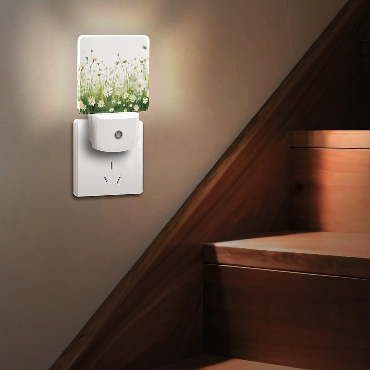 YKJAHSD Flowers Night Light, Plug into Wall Decor Nightlights for Bedroom, Bathroom, Hallway, Kitchen, with Dusk to Dawn Light Auto…