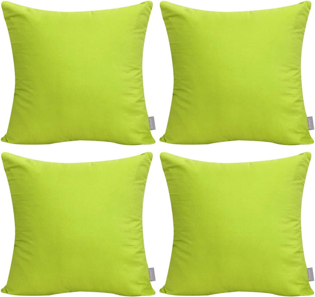 Thmyo 4-Pack 100% Cotton Comfortable Solid Decorative Throw Pillow Case Square Cushion Cover Pillowcase Sublimation Blank Pillow Covers DIY…