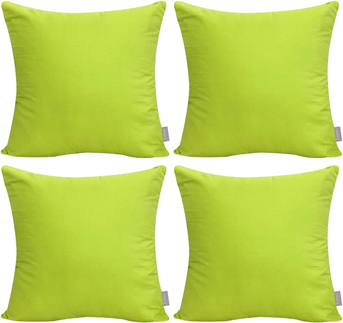 Thmyo 4-Pack 100% Cotton Comfortable Solid Decorative Throw Pillow Case Square Cushion Cover Pillowcase Sublimation Blank Pillow Covers DIY…