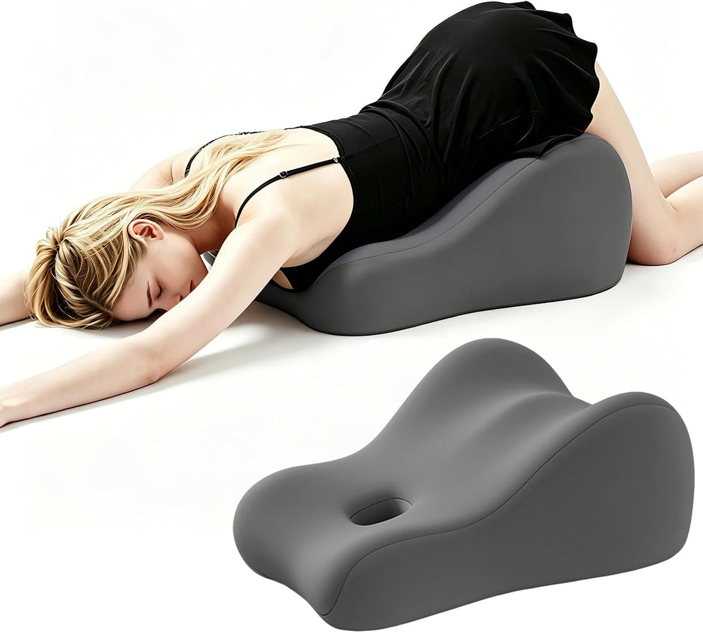 Memory Foam Wedge Pillow Intimacy Couples Pillow, Pregnant Ergonomic Contoured Position Pillow for Sleeping & Reading, Multi-Functional…