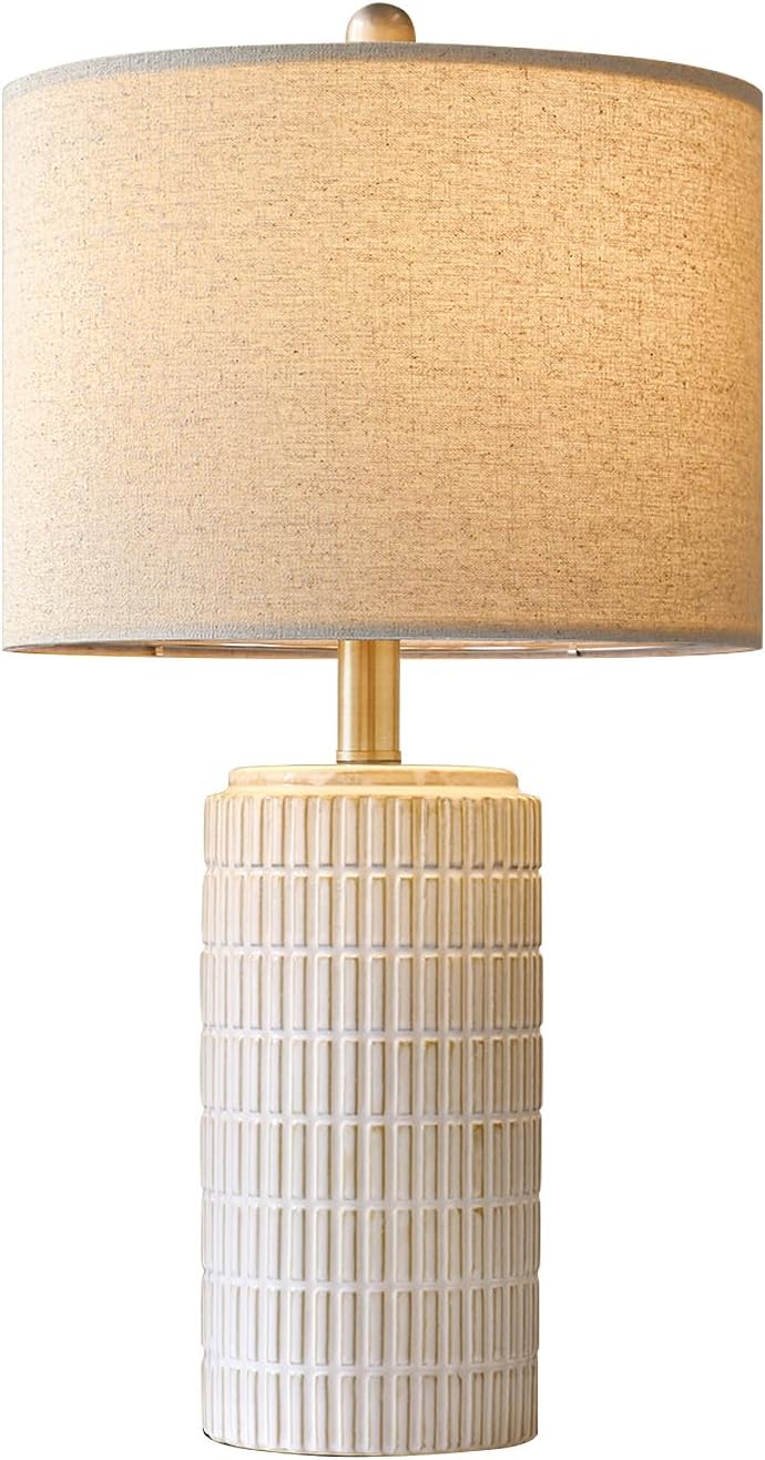 PoKat 23'' Bedside Table Lamp for Bedroom Nightstands, Birthday Gifts for Women Mom, House Warming Gifts New Home Decor, Ceramic Desk…