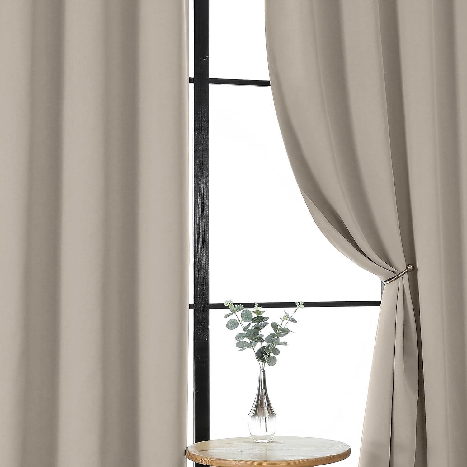 Gwine Stone Blackout Curtains for Living Room 72 inches Long, Noise Reducing Room Darkening Window Treatment Curtains for Bedroom…