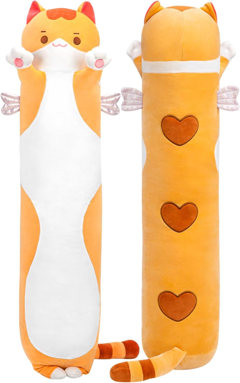 Mewaii Long Cat Plush 5 Sizes, 120% Extra Filling Giant Plushness Kids Body Pillow, Kawaii Cute Brown Cat Stuffed Animals Plushies, Big…