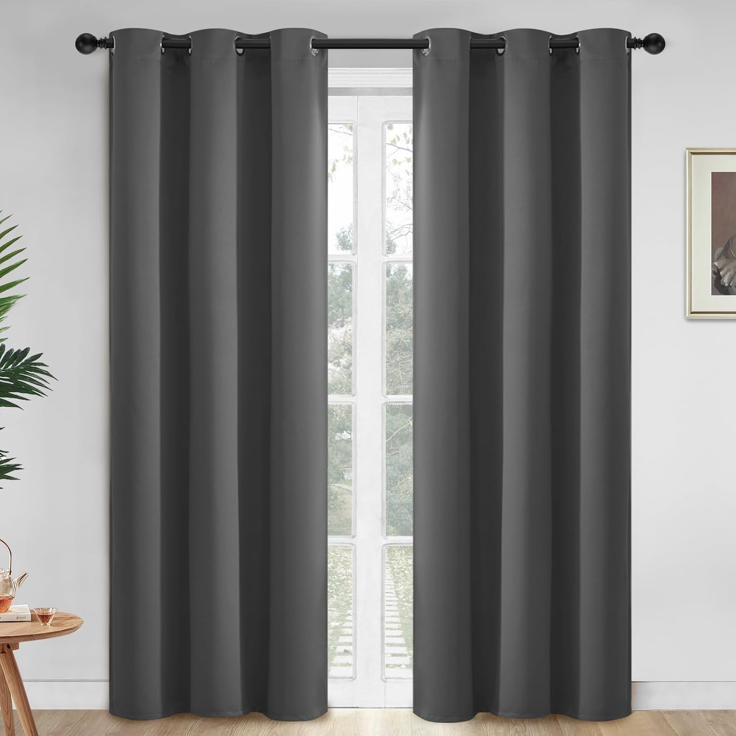 Yakamok 84 Inch Long Blackout Curtains for Bedroom, Thermal Insulated Room Darkening Curtains, Light Blocking Blackout Drapes for Living…