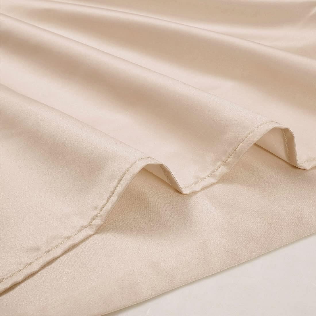 uxcell Body Pillow Cover, 20x54 Inch Khaki Silky Satin Body Pillowcases for Hair and Skin, Soft Cooling Smooth Pillow Case with Envelope…