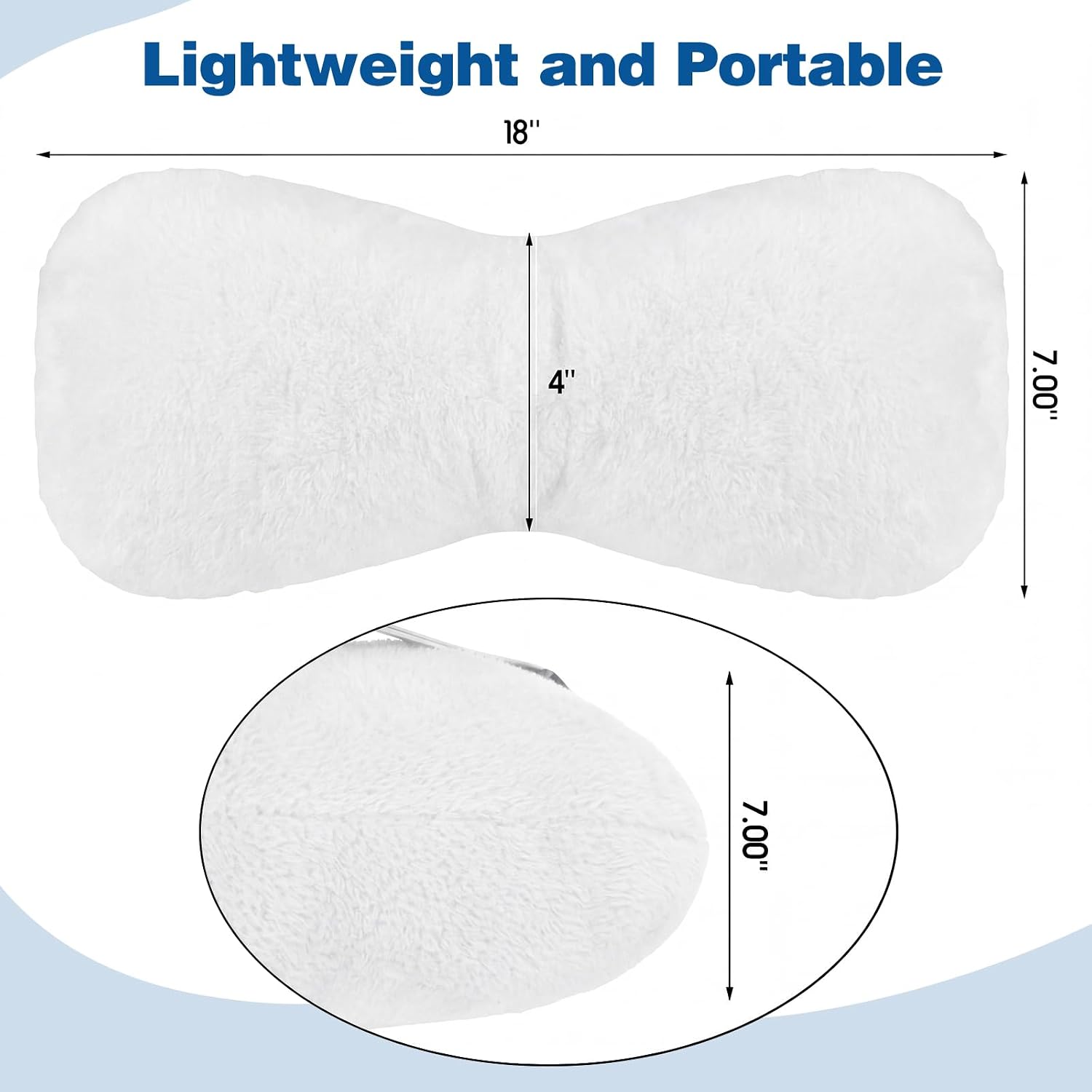Colingmill 1 Pc Neck Pillow for Recliner Headrest Pillow Bone Shaped Chair Plush with Adjustable Strap Neck Support and Curve Head Cushion…