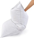 Three Geese White Goose Feather Cotton Pillows Queen Size Set of 1- Soft 600 Thread Count 100% Cotton, Medium Firm, Soft Support Surround…
