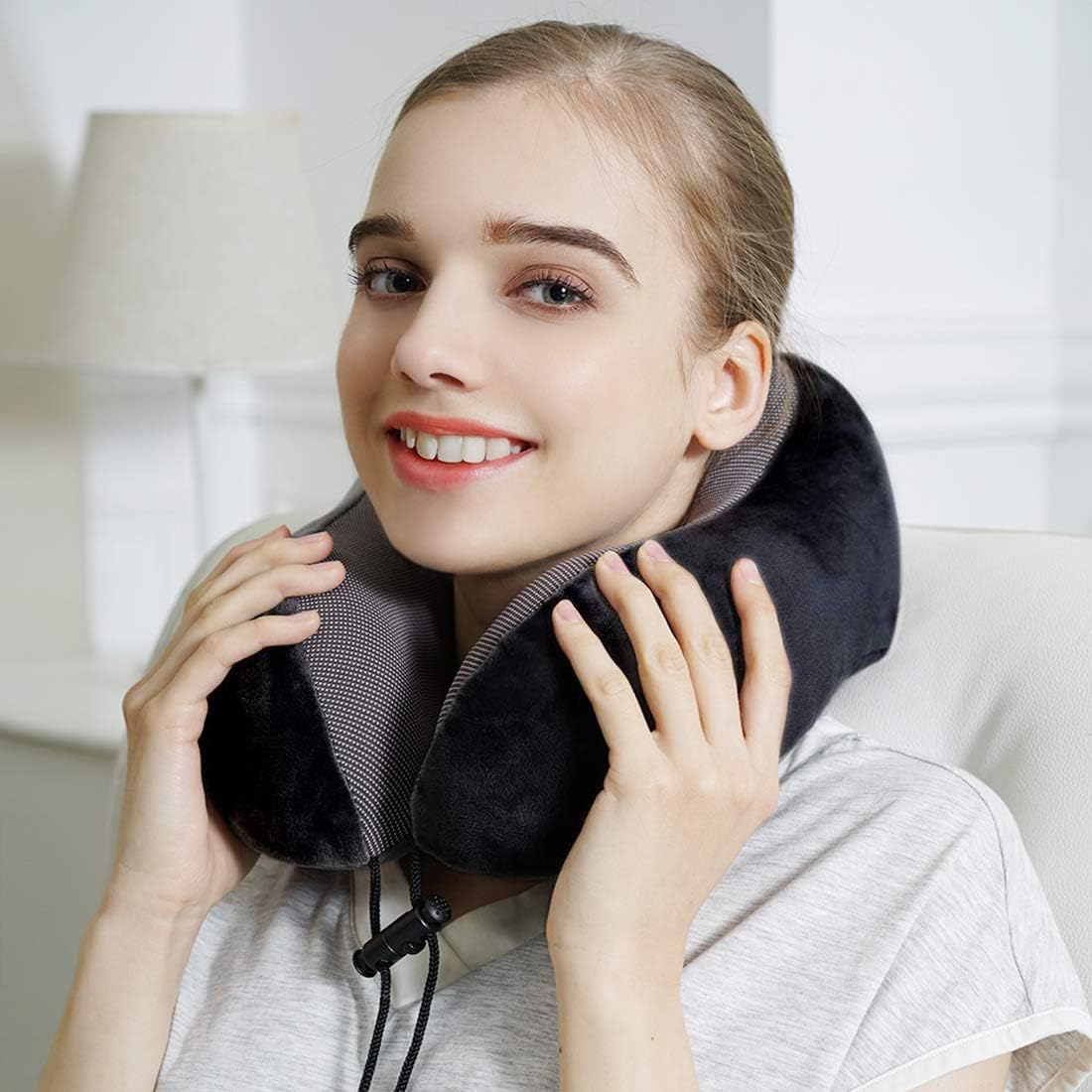 TALLGONeckPillowAlwaysHere TALLGO Travel Pillow, Memory Foam Neck Pillow Head Support Soft Pillow for Sleeping Rest, Airplane Car & Home Us…