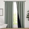 Nicetown 100% Blackout Curtains 84 inches Long, Thermal Insulated & Noise Blocking Out Drapes for Baby Room Window, Guest Room Lined Window…
